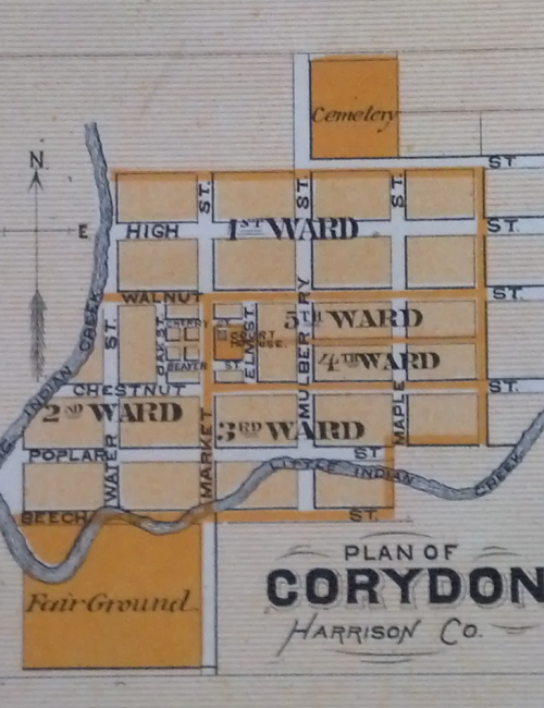 Map_of_Corydon,_Indiana_from_1876_atlas